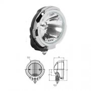 FAROL CROMADO LA H3 LED ARO BRANCO